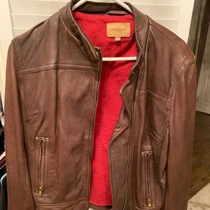 Levi real brown leather jacket